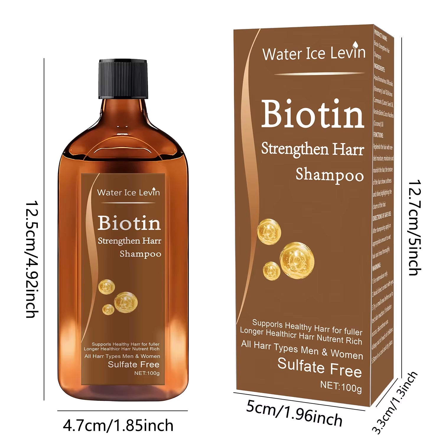 Biotin Hair Growth Shampoo Anti-Hair Loss Treatment for Men and Women Rapid Thickening and Re-Oil Beauty Health